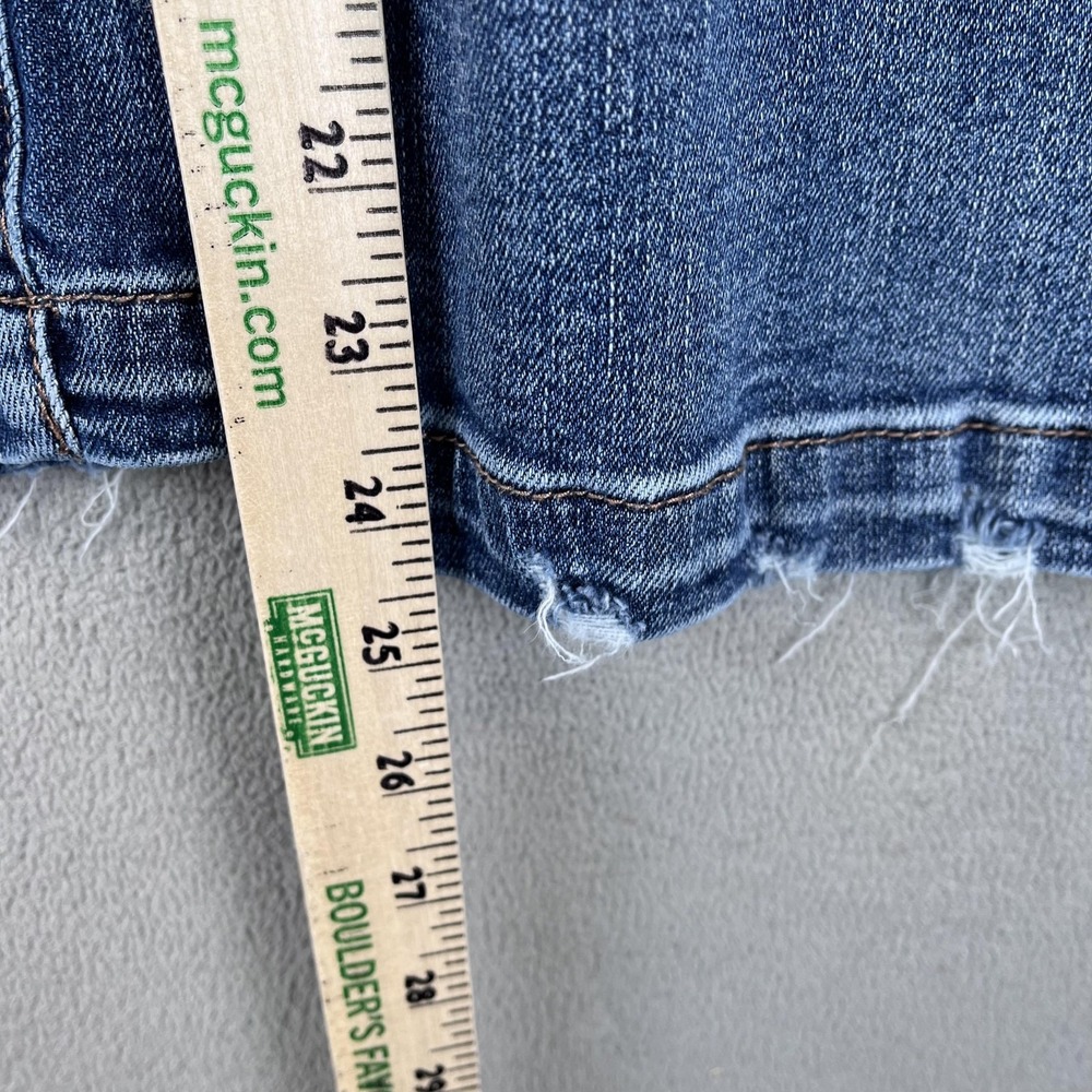 Judy Blue Jeans Womens 13 31 Blue Wide Leg Frayed Raw Hem Denim High Rise - Picture 8 of 9
